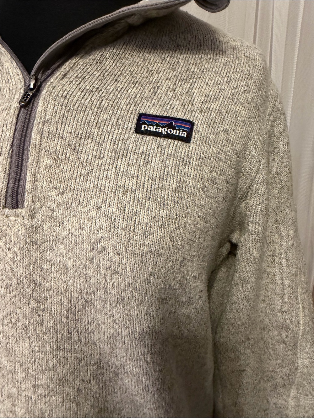 Patagonia Women's Better Sweater 1/4-Zip Fleece - Natural Oatmeal Small - Picture 2 of 10